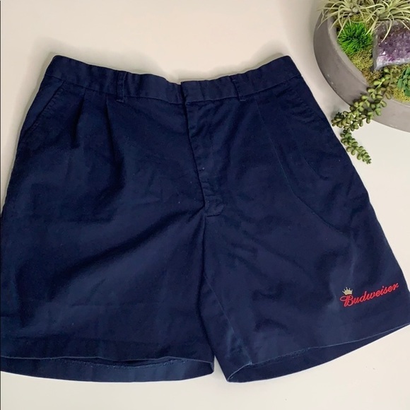 Budweiser Vintage High Rise Employee merch shorts navy XL - Picture 1 of 10